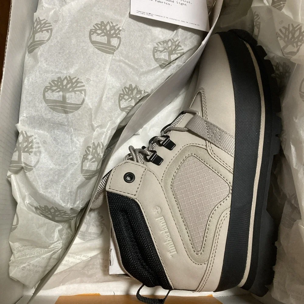 Timberland Euro Hiker Junior Size‎ 4.5 Boys Mid Taupe Nubuck Boots 0A6647